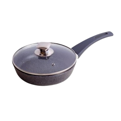 Сковорідка d22см скляна кришка а/п Dark Grey granite AD50223 ТАЛКО Житомир - фото 1