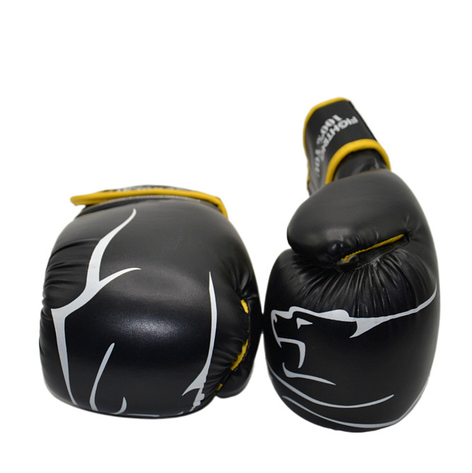 Боксерські рукавиці PowerPlay 3018 Jaguar Чорно-Жовті 14 унцій Каменское - изображение 10
