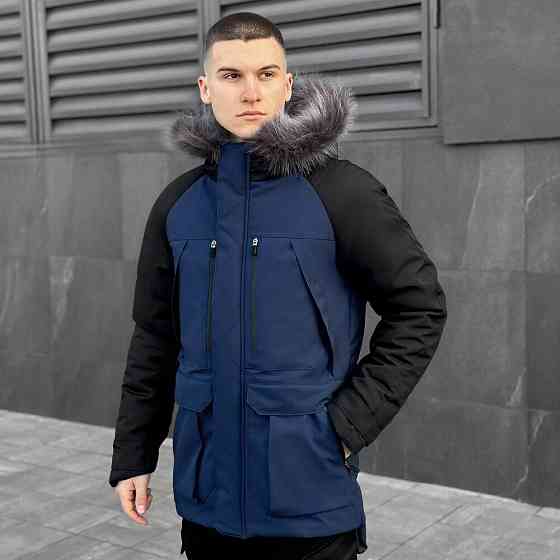 Парка чоловіча зимова з капюшоном Pobedov Seniora Udacha Gray Київ