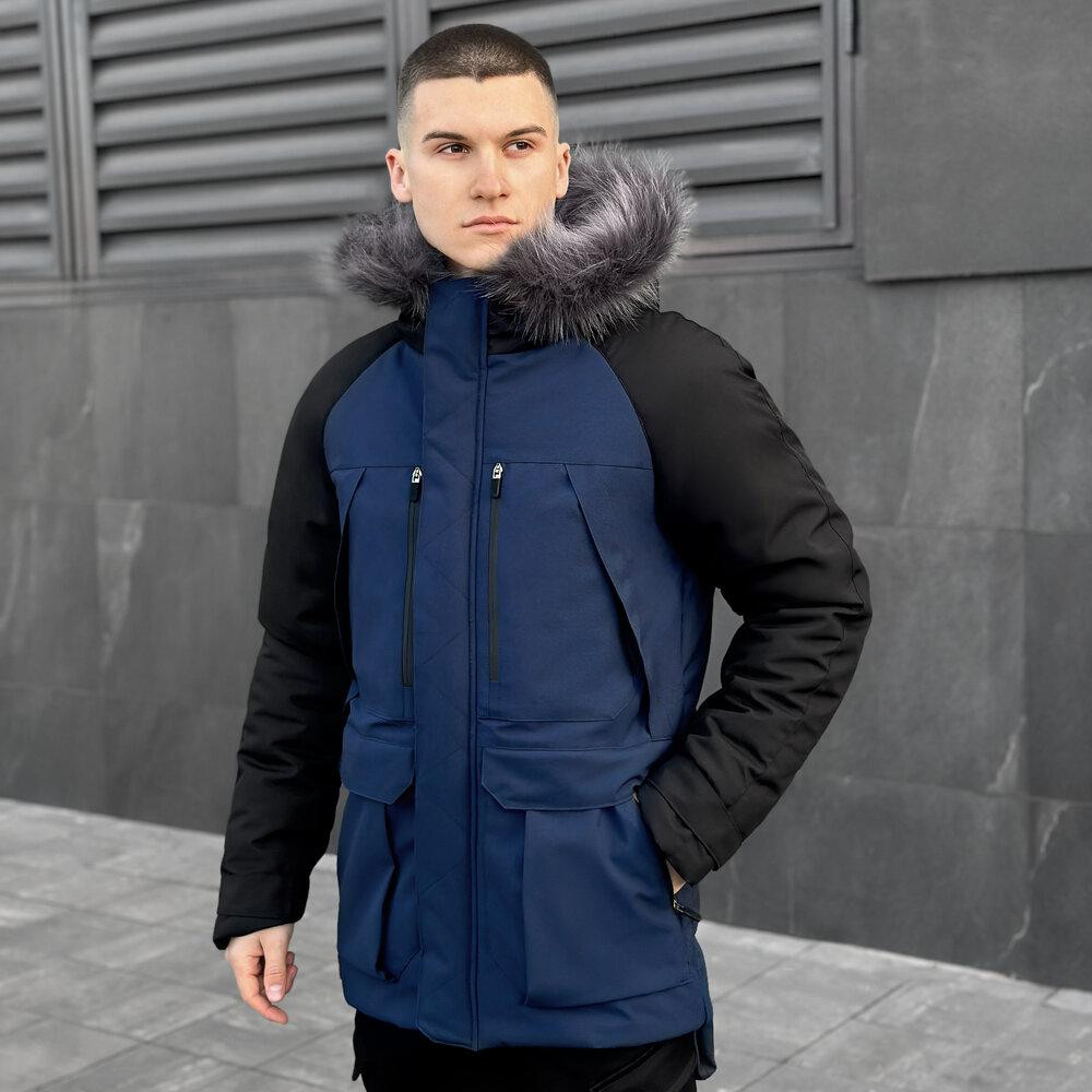 Парка чоловіча зимова з капюшоном Pobedov Seniora Udacha Gray Київ - фото 1