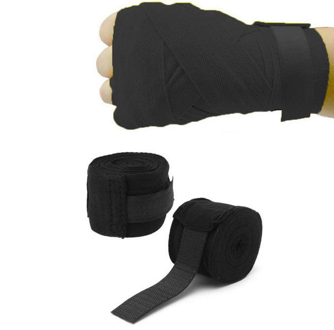 Бінти для боксу, єдиноборств Feel Fit 2 шт по 2,5 м Чорний Бровари - фото 1