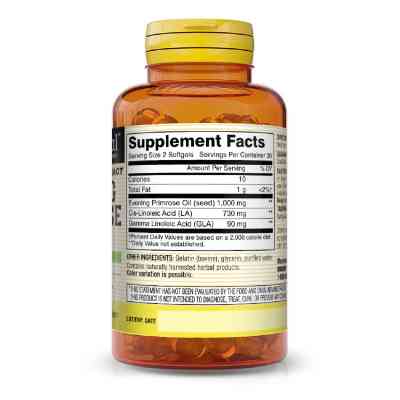 Травы Mason Natural Масло примулы вечерней, Evening Primrose Oil, 60 гелевых ка (MAV-12845) Винница