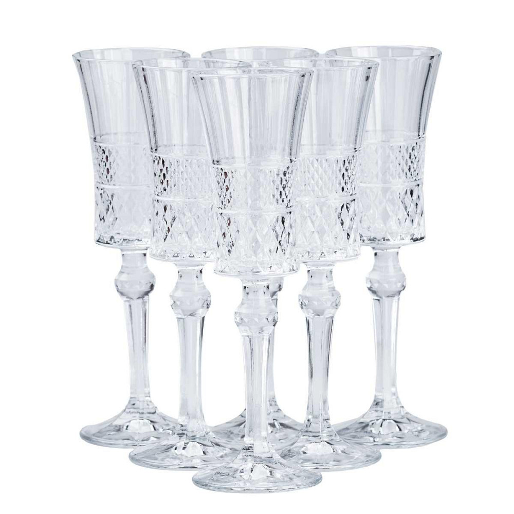 Келихи для шампанського на високій ніжці 6 штук по 145 мл HP51B Київ - фото 1