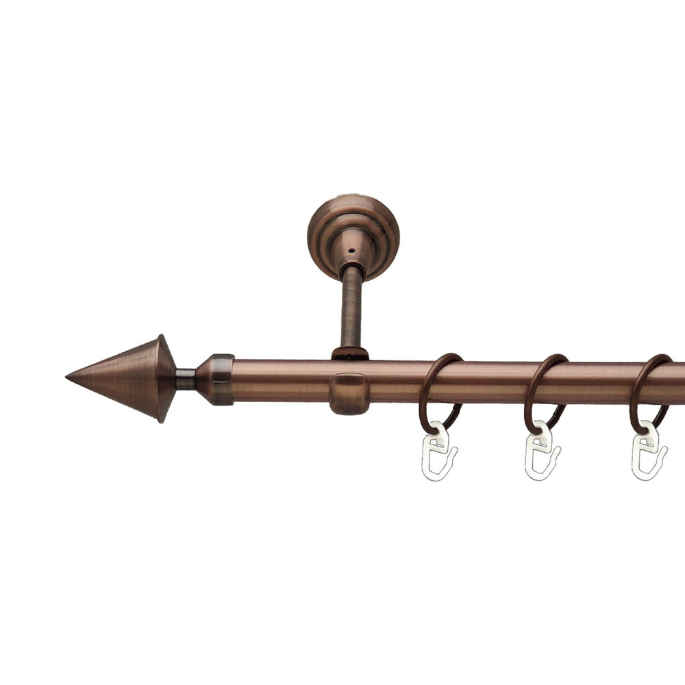 Карниз Orvit Фіорі металевий однорядний відкритий Мідь 19 мм 240 см (00-00011775) Львов - изображение 1