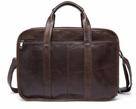 Сумка для ноутбука из натуральной кожи Vintage 14870 Коричневая Киев - изображение 8