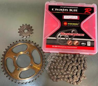 Зірки трансмісії (пара) мопед Дельта 428-14T + 428-41T (+ланцюг 98L) Мукачево - фото 1