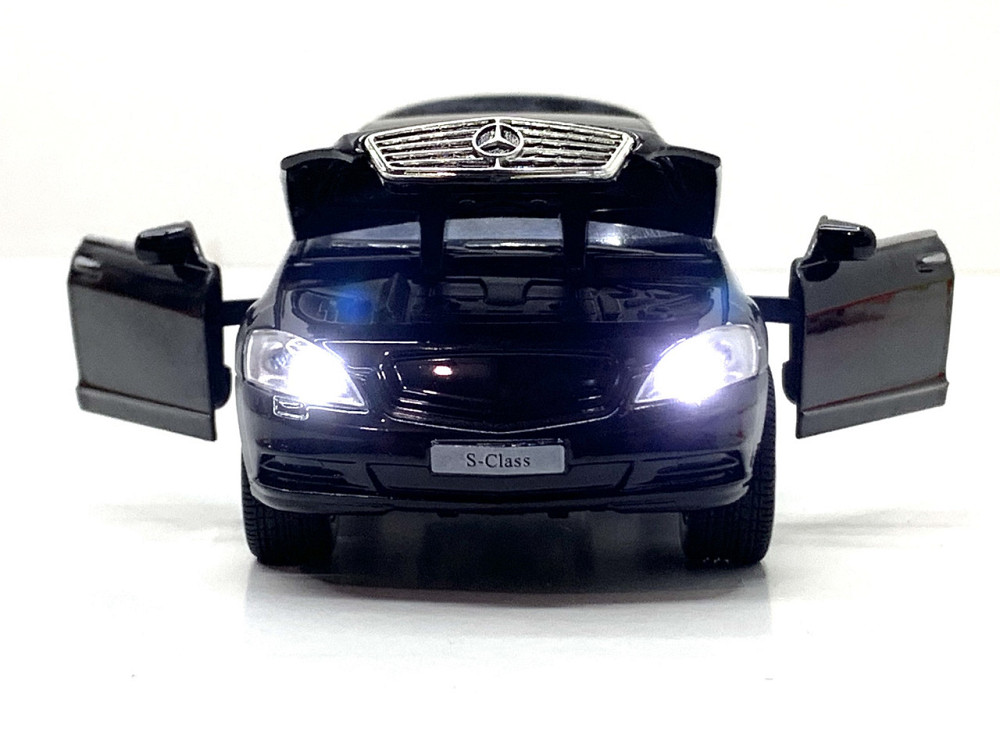 Машина Limo Toy Mercedes S Class інерційна відчиняються двері капот багажник 1:32 Чорна (AS-2705) Чернигов - изображение 9