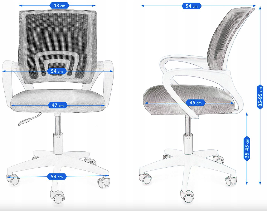 Офісне крісло Smart Jumi світло-сірий Київ - фото 6