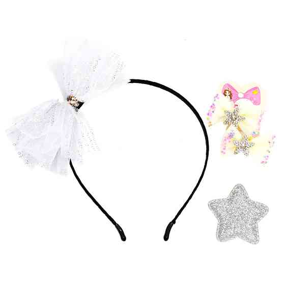 Дитячий набір "Принцеса" 0105-036-4 обруч, резинка, затискач Вінниця