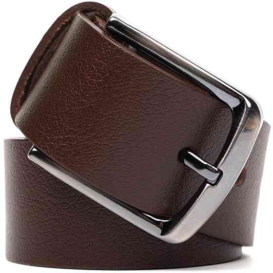 Универсальный мужской ремень с механической пряжкой из натуральной кожи BOND 22071 Коричневый Киев