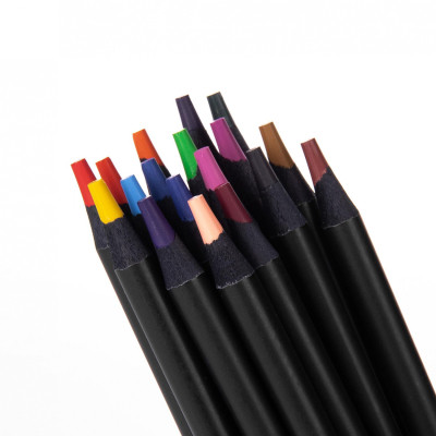 Олівці кольорові Yes Fusion, чорне дерево 18 кольорів (290767) Вінниця - фото 3