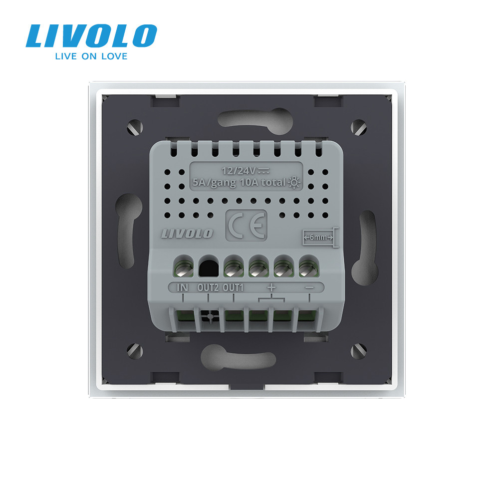 LIVOLO Сенсорна кнопка 1 сенсор 12/24V Livolo білий скло (VL-C701CH-11) Коломыя - изображение 10