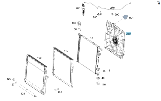 Mercedes-Benz  A0999064000 Вентилятор радіатора ML/GLE W166 GL/GLS X166 GLE Coupe C292 W479 Одесса