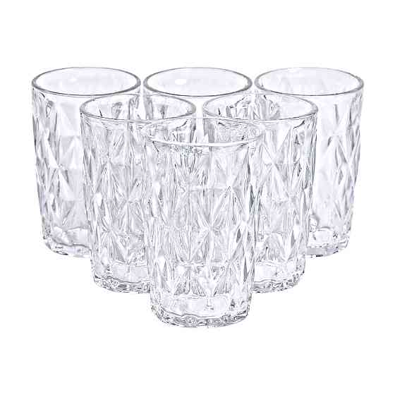 Yiwu Набір склянок для напоїв 6 шт. з товстого скла 400 мл склянки для холодних напоїв HP-YH-63 Киев