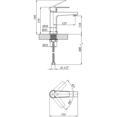 Змішувач Kroner Eifel-C010 (CV023603) Вінниця