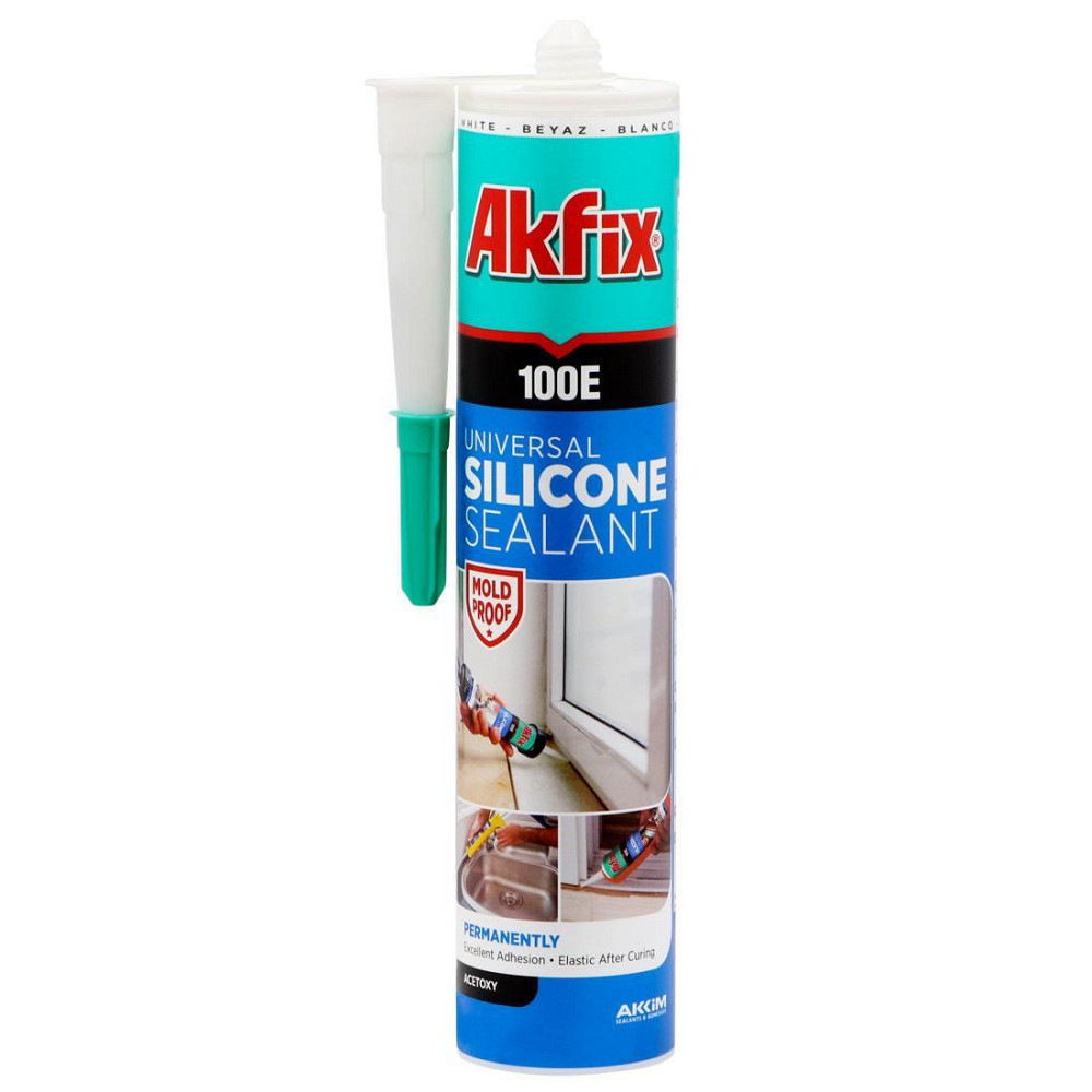 Герметик силиконовый универсальный белый, 280мл Akfix Харьков - изображение 1