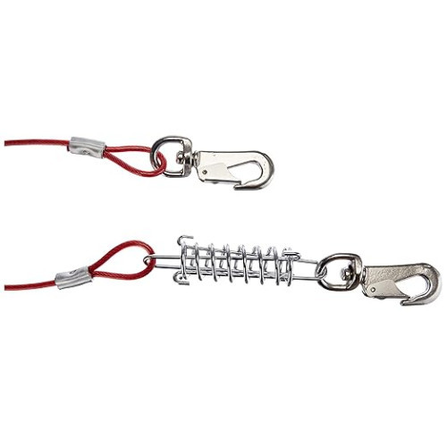 Трос привязочный Trixie для собак с амортизатором и карабинами 8 м красный Киев - изображение 2