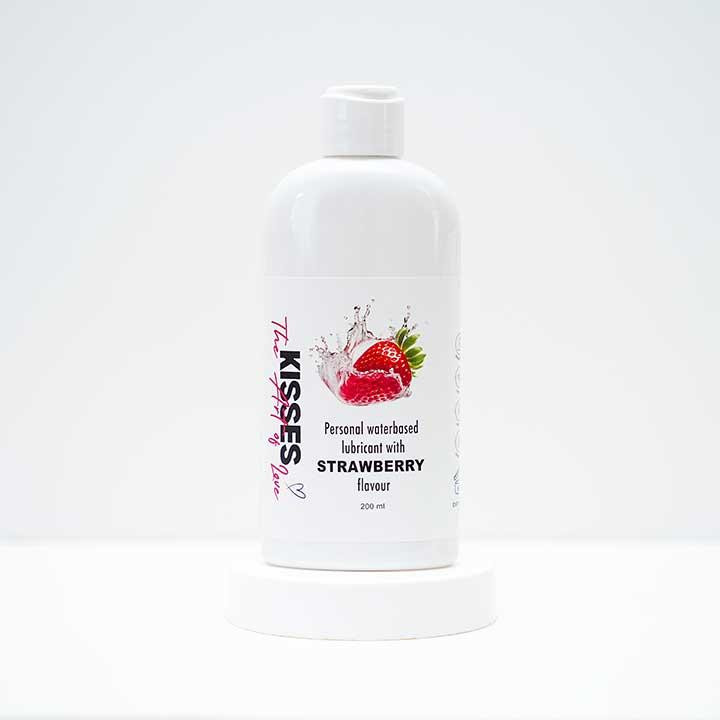 Лубрикант на водній основі Kisses Полуниця 200 мл. – Інтимне мастило Вінниця - фото 1