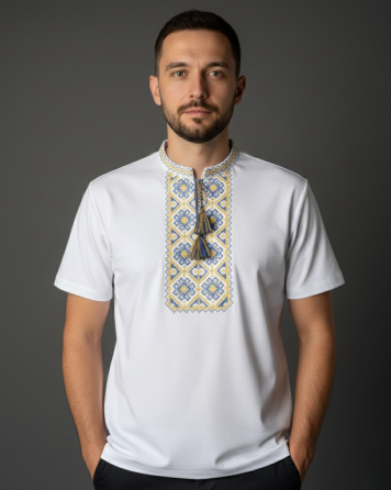 Футболка вишиванка білого кольору Київ