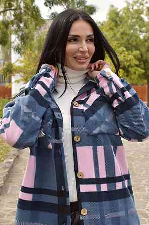 Жіноча тепла сорочка "Delta" оптом | Батал 50-52, Рожевий Київ