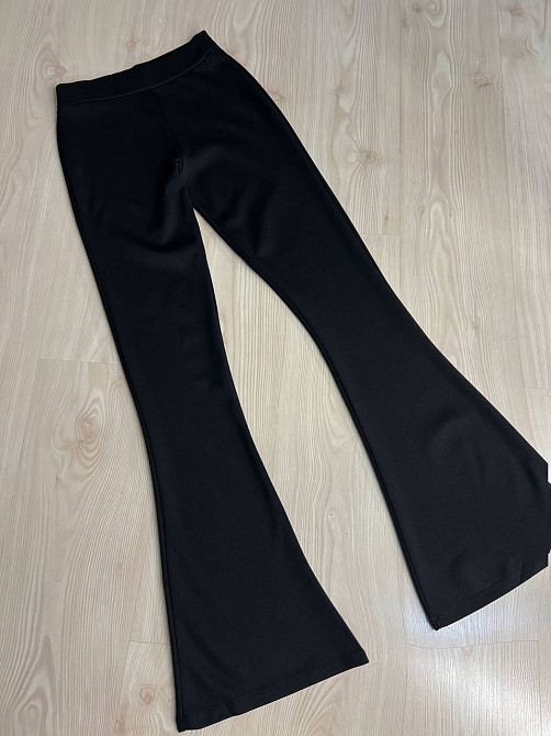 Лосины женские Prenses 001 клеш стрейчевые высокая посадка большие размеры черные, черный, 3XL Одесса - изображение 8