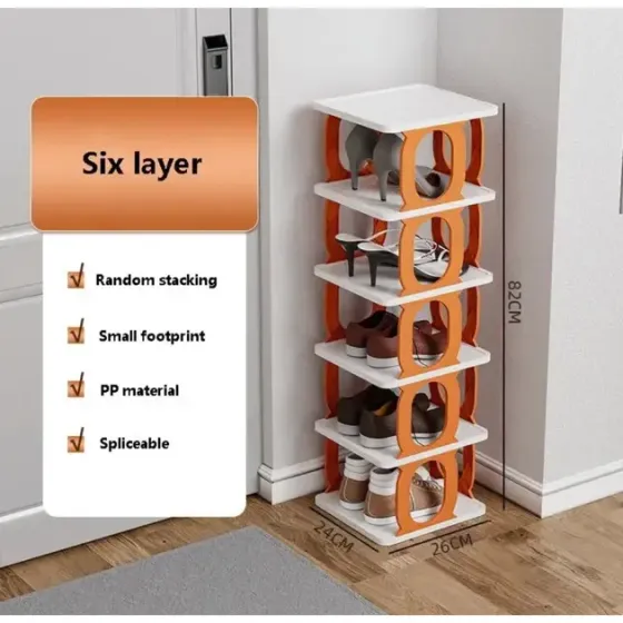 Универсальная полка для обуви и хранения вещей Shoe rack AND LY-581, с пятью уровнями Коломия