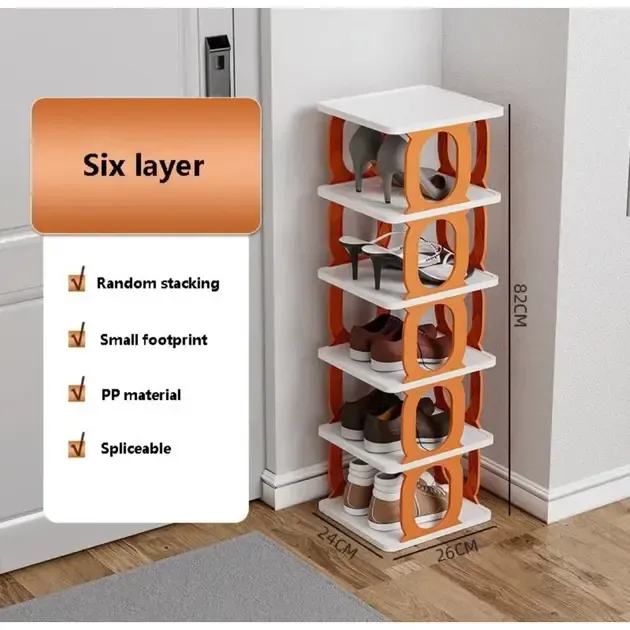 Универсальная полка для обуви и хранения вещей Shoe rack AND LY-581, с пятью уровнями Коломия - фото 1