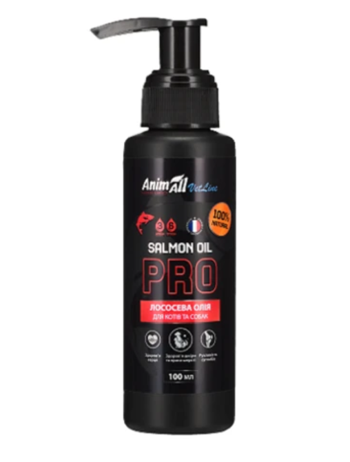 AnimAll VetLine PRO Лососеве масло для собак і котів, 100 мл Київ - фото 1