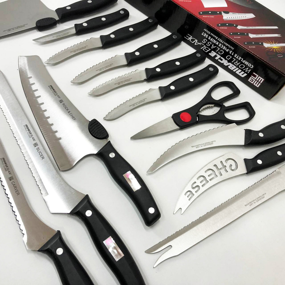 Якісний набір ножів з підставкою Contour Pro Knives 13, Якісні ножі для дому, Ножі для кухонних потреб ON-10 Львів - фото 13