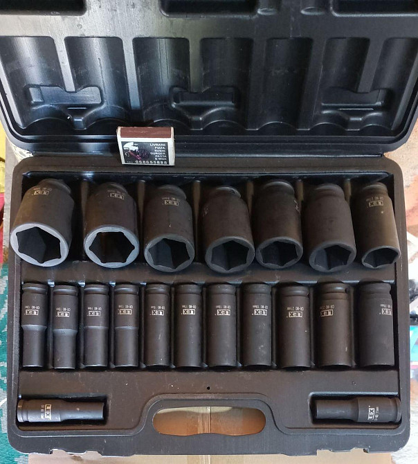 Якісний набір ударних торцевих головок для авто LEX LXIS20E 1/2" 10-38 мм 20 од. ПОЛЬША Київ - фото 4
