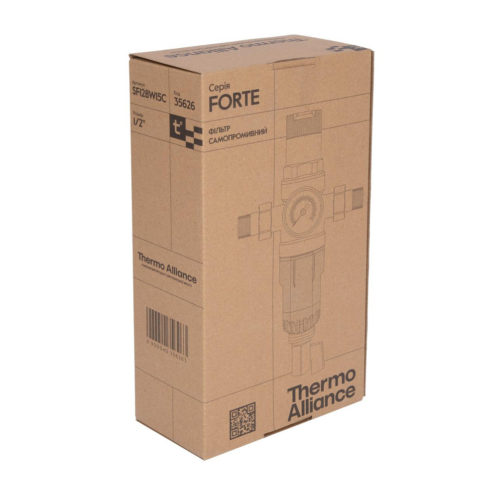 Фільтр самопромивний Thermo Alliance Forte 1/2" з редуктором для холодної води SF128W15C Київ - фото 8