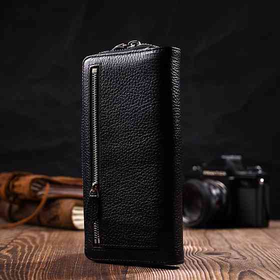 Шкіряний жіночий гаманець з блоком для карт та документів Tony Bellucci 21955 Чорний Київ