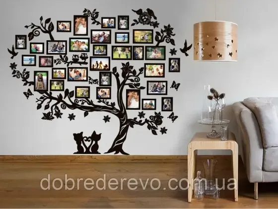 Семейное дерево Big Tree на 30 фото рамок, Родовое дерево Big Tree 1 Вижница