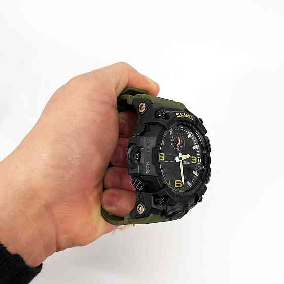 Військові годинники для ВСУ SKMEI 1586AG, Водонепроникні наручні електронні годинники для чоловіків LE-88 Івано-Франківськ