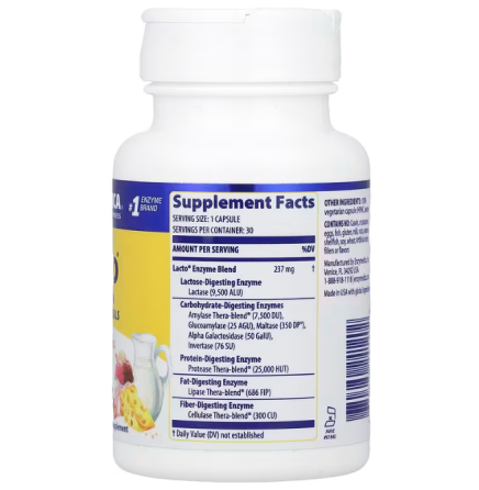 Ферменти для перетравлення лактози Enzymedica Lacto 30 капсул Київ