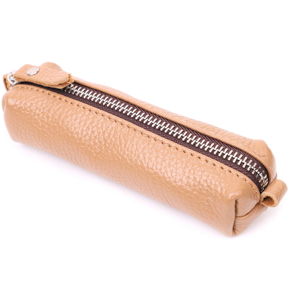 Оригинальная женская кожаная ключница GRANDE PELLE 11639 Бежевый Киев - изображение 2