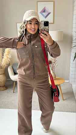 Жіночий стильний костюм-двійка: кофта та штани вельвет на щільному флісі Моко, 40/42 Одеса