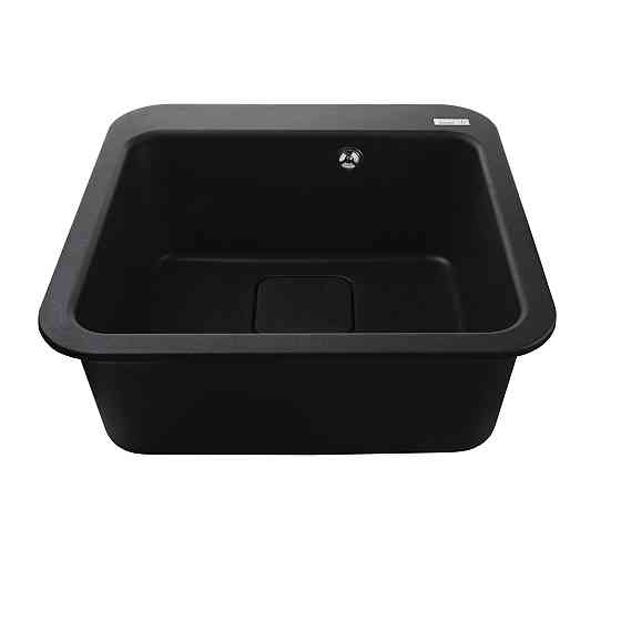 Гранітна мийка Globus Lux BARBORA чорний металік 510х510мм-А0001 Київ