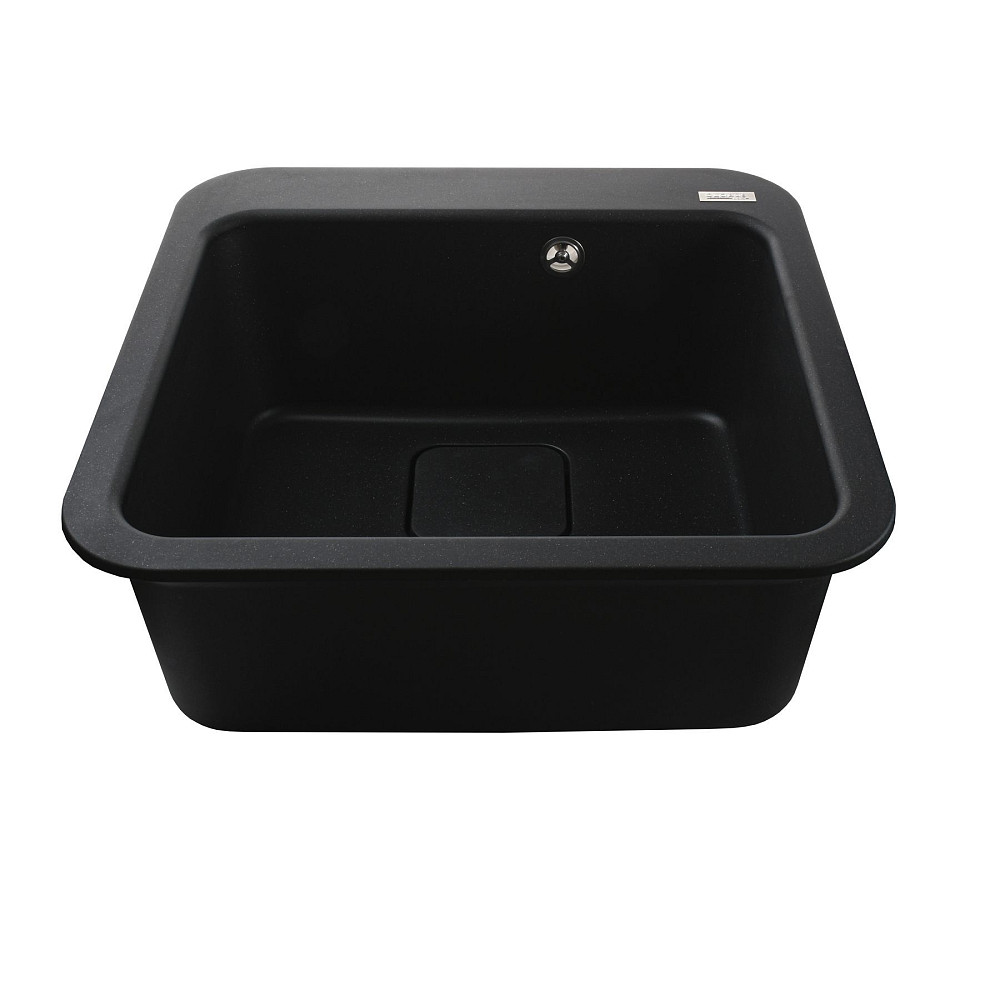 Гранітна мийка Globus Lux BARBORA чорний металік 510х510мм-А0001 Тернопіль - фото 6