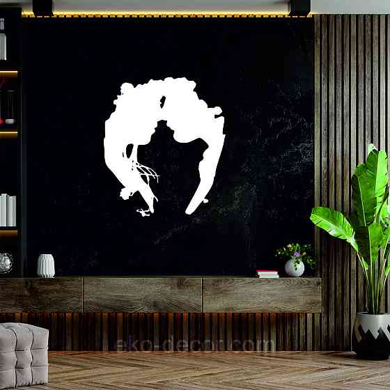 Декоративне настінне 3D Панно «Силует пари», Декор на стіну з об'ємом 70*61 см, Білий Київ