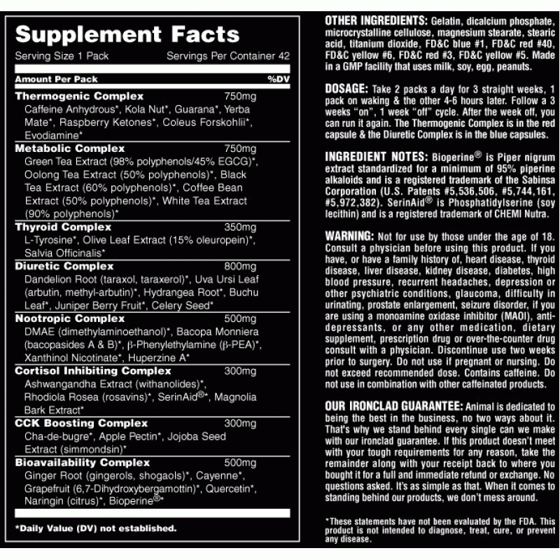 Жироспалювач Universal Animal Cuts 42 pak Луцьк - фото 2