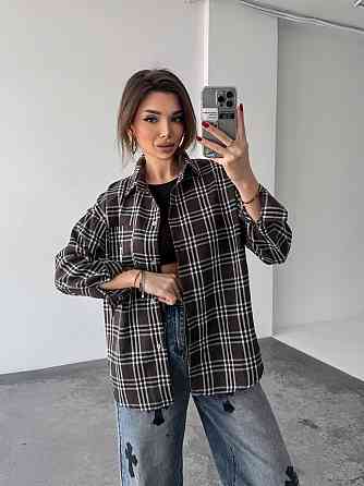 Жіноча картата сорочка (з накатом) 42-46, клітинка 34 Одеса