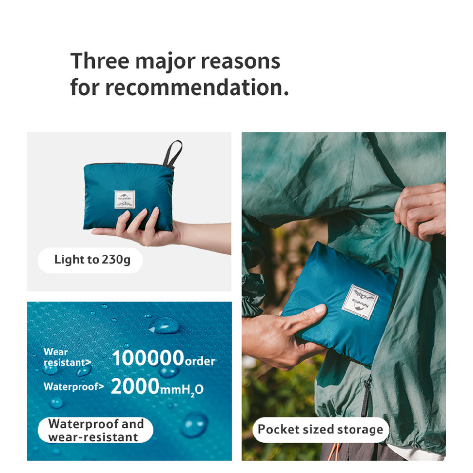 Рюкзак компактний надлегкий Naturehike NH17A017-B Yunyan, 30 л, чорний Київ - фото 9