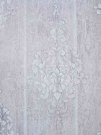 Шпалери вінілові на флізеліні гарячого тиснення DU&KA 1.06х10 вензель основа під штукатурку сірі коричневі Київ