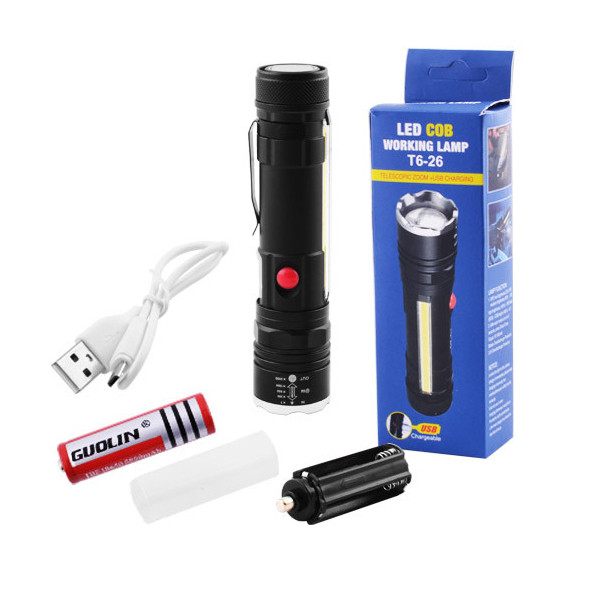 Мощный фонарь с возможностью зарядки Police T6-26+T6+COB, Компактный портативный фонарь TX-61 Львов - изображение 10