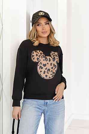 Трикотажний світшот жіночий "Sticker" | Норма і батал Київ