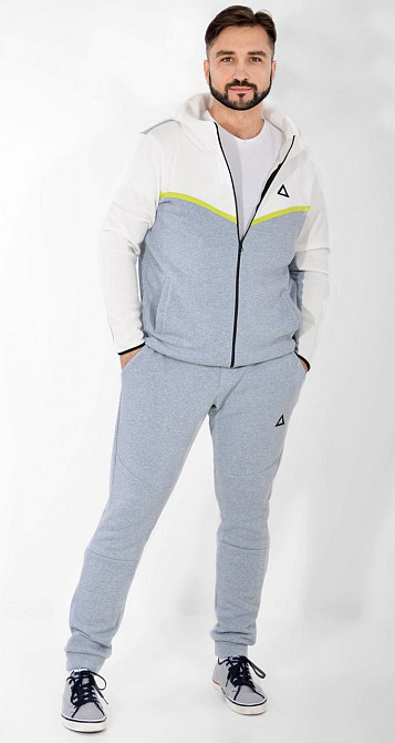 Двухцветный тёплый костюм на флисе со змейкой (48) Киев - изображение 1