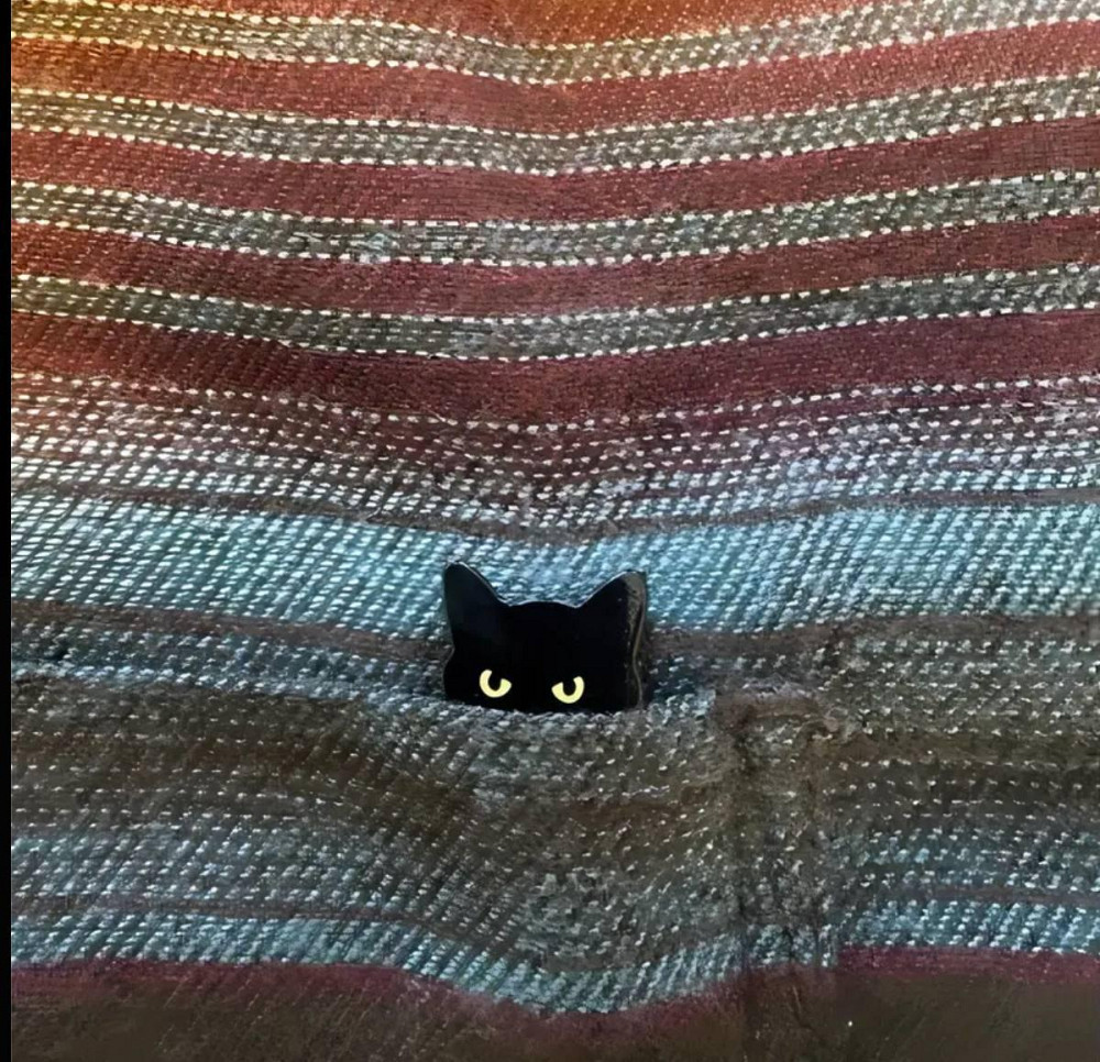 Брошь Чёрный Кот – металлический значок-брошь Киев - изображение 1