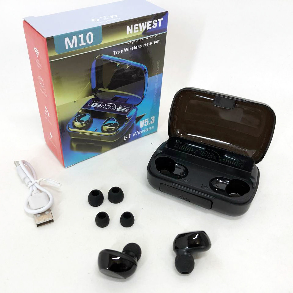 Беспроводные мини наушники с микрофоном M10, Стерео наушники для спорта Сенсорные ZO-38 Львов - изображение 2