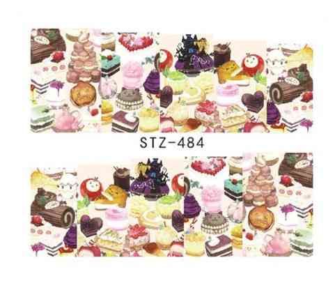 Наклейки для нігтів "Тістечка" YZW-484 Київ